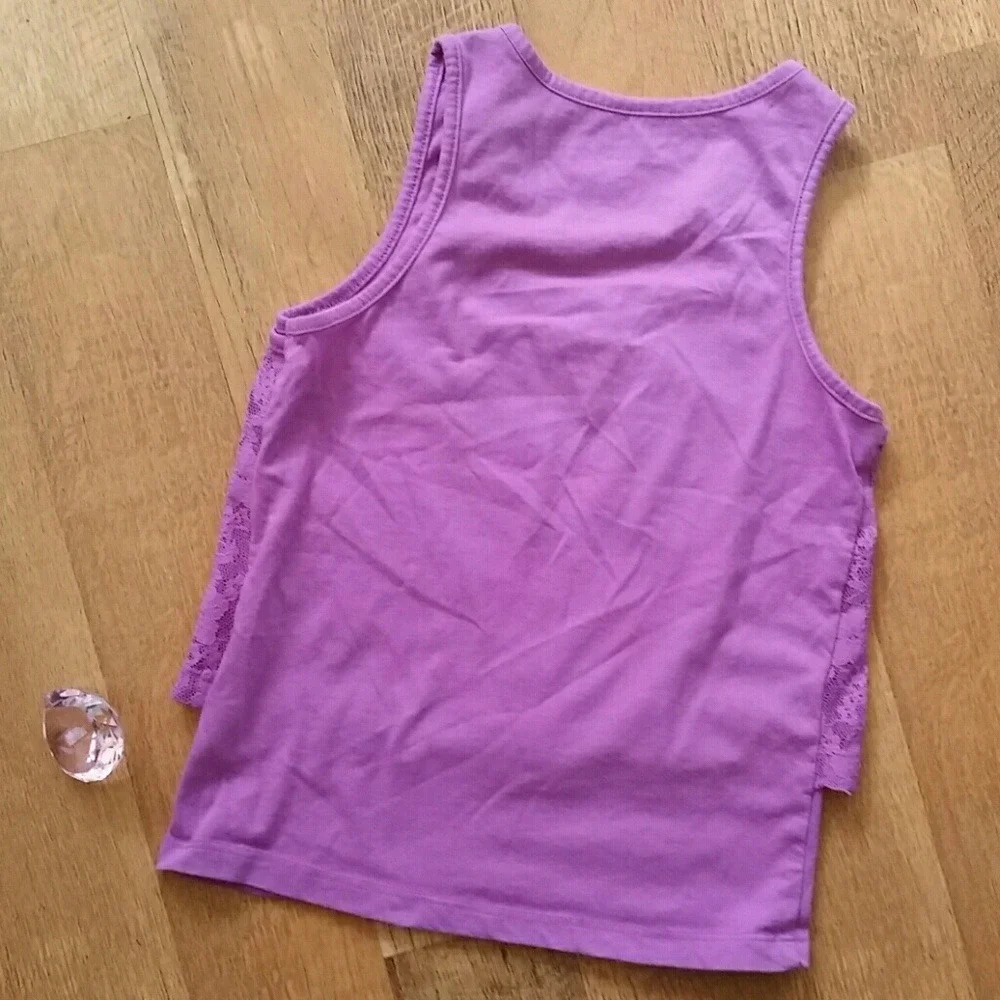 Tractr Girls Denim Skirt and Garanimals Purple Lace Top Outfit‎ Size 7